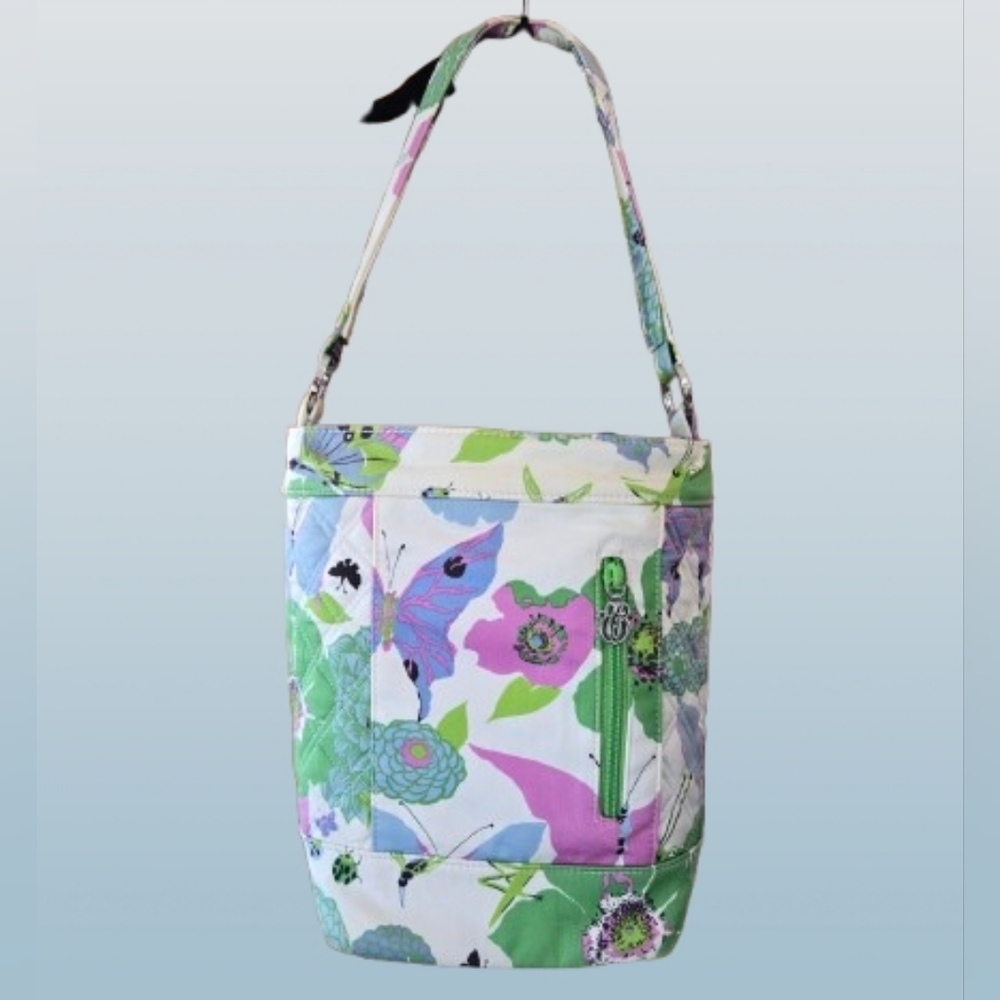 Vera‎ Bradley Julie Cotton Sateen Butterfly Pattern Shoulder Bag